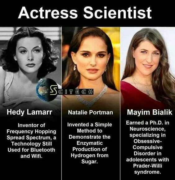 actress scientist, hedy lamar, natalie portman, mayim bialik
