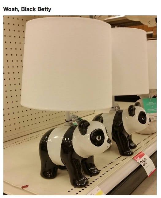 whoa black betty, panda lamp