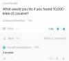 what would you do if you found 10000 kilos of cocaine, cocaine
