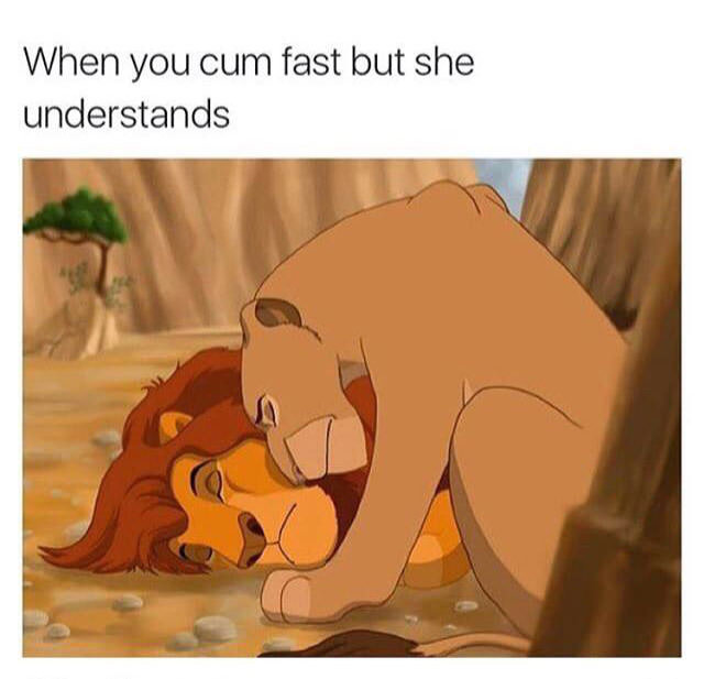 when you cum fast but she understands