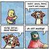 sweet jesus pooh!, that's not honey, you're eating dead memes, oh shit waddup