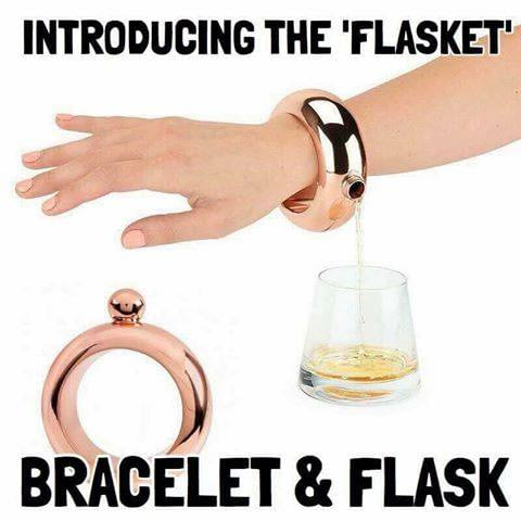 introducing the flasket, flask bracelet