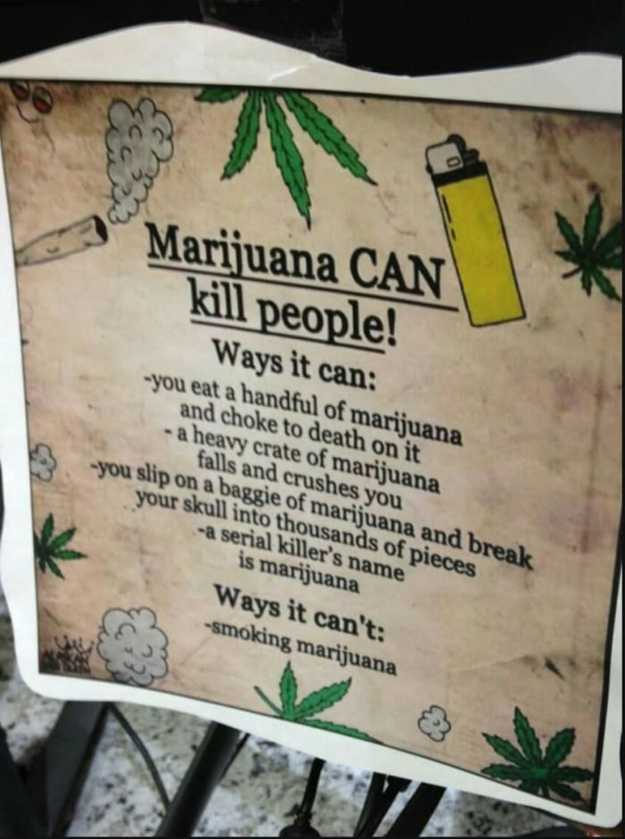 marijuana can kill people