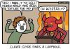 clever clyde finds a loophole, yes i made it to hell, heaven would have been torture for me, comic