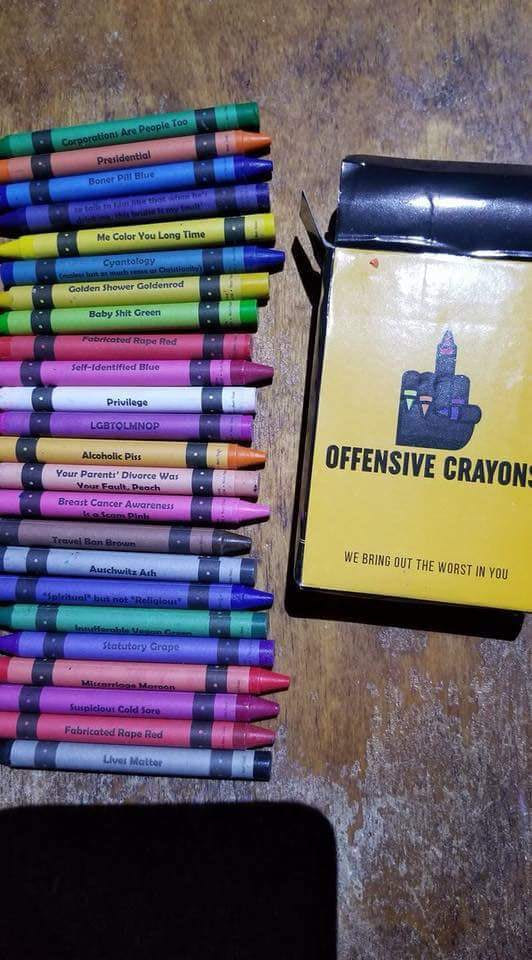 offensive crayons