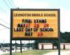 lexington middle school anal exams, school sign vandalism win
