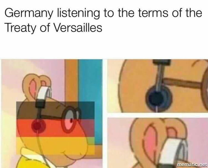 germany listening to the terms of the treaty of versailles