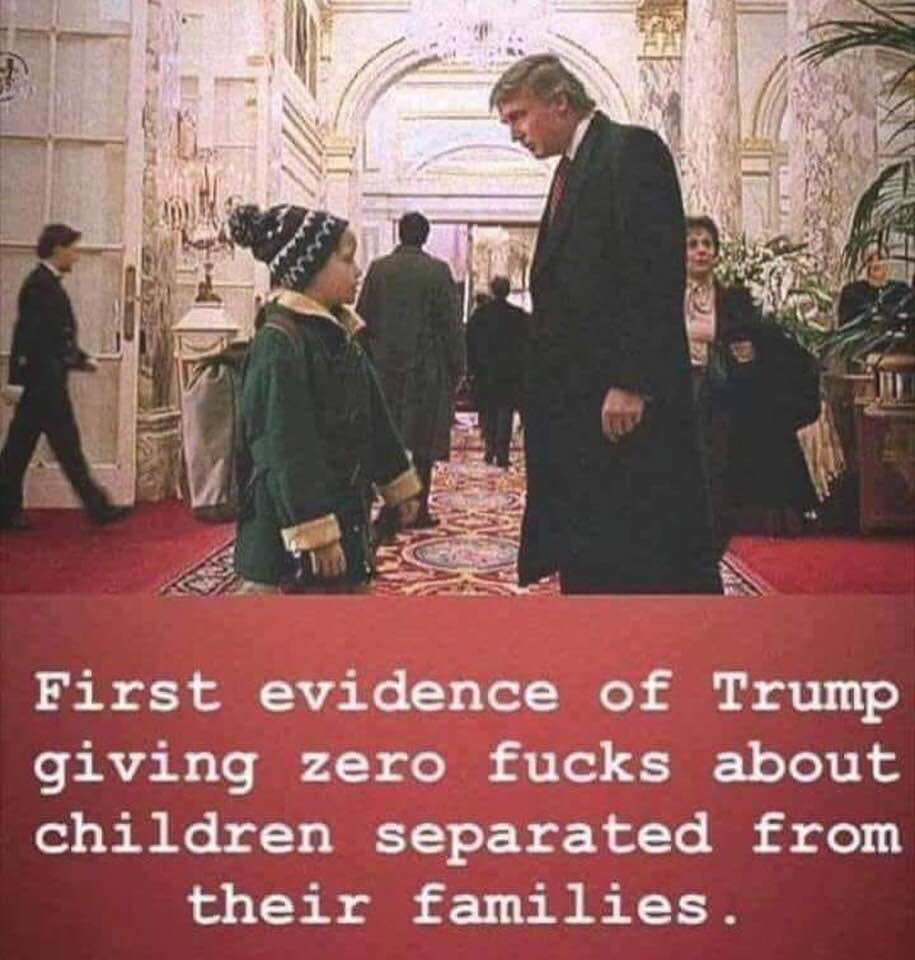 first evidence of trump giving zero fucks about children separated from their families