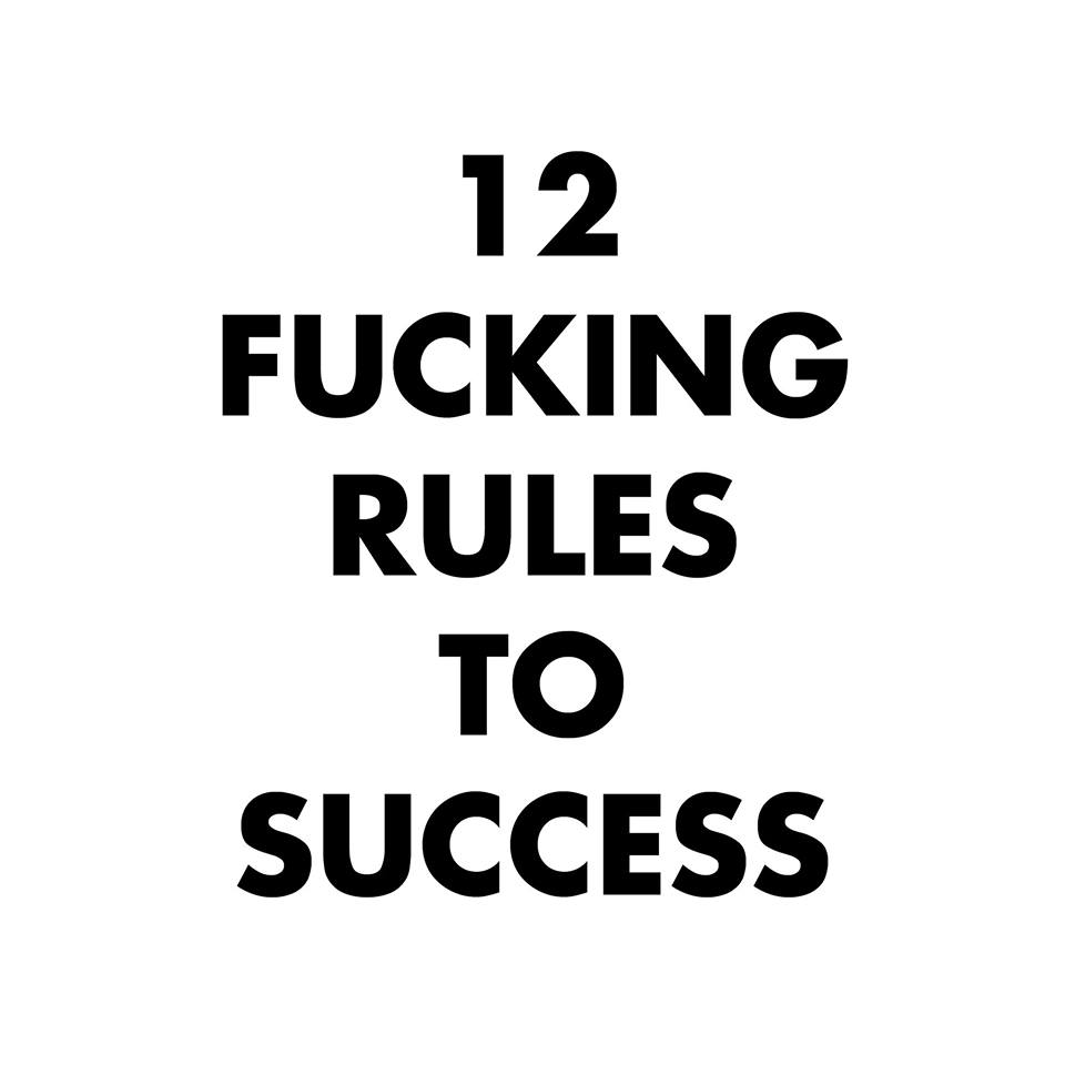 12 fucking rules to success