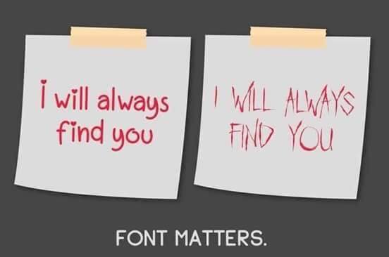 i will always find you, i will always find you, font matters