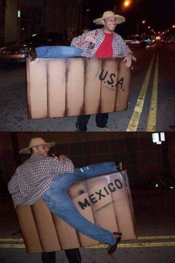 being the wall for halloween, america, mexico