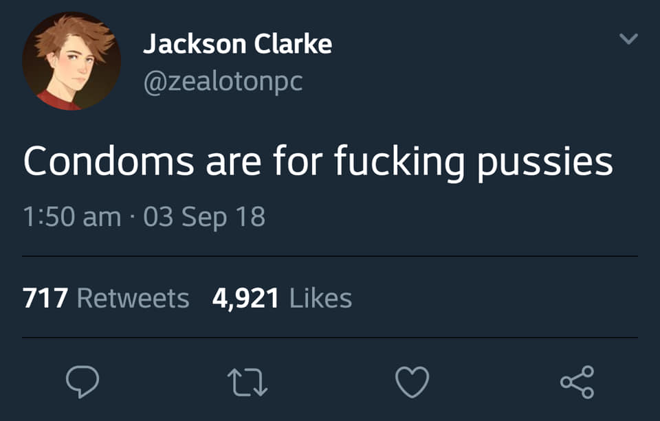condoms are for fucking pussies