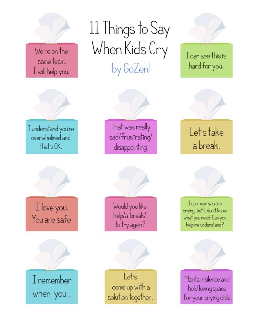 11 things to say when kids cry