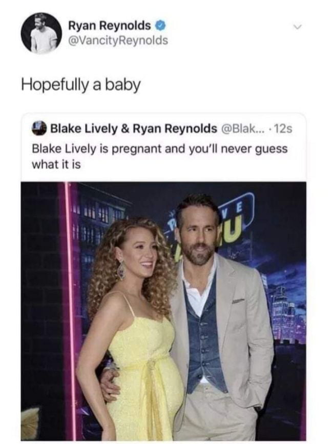 blake lively is pregnant and you'll never guess what it is, hopefully a baby
