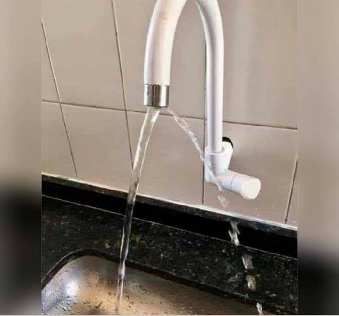 guys will understand, split water stream from faucet