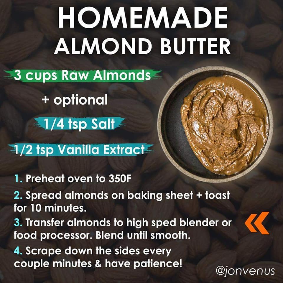 homemade almond butter, 3 cups almonds, salt, vanilla extract, recipe, jonvenus