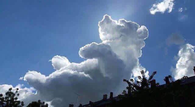 winnie the pooh the cloud, bear shaped water vapor