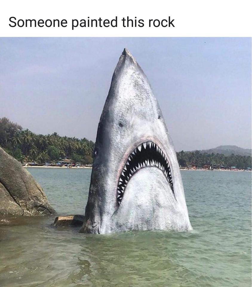 someone painted this rock