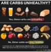are carbs unhealthy?, processed carbs yes, whole foods no