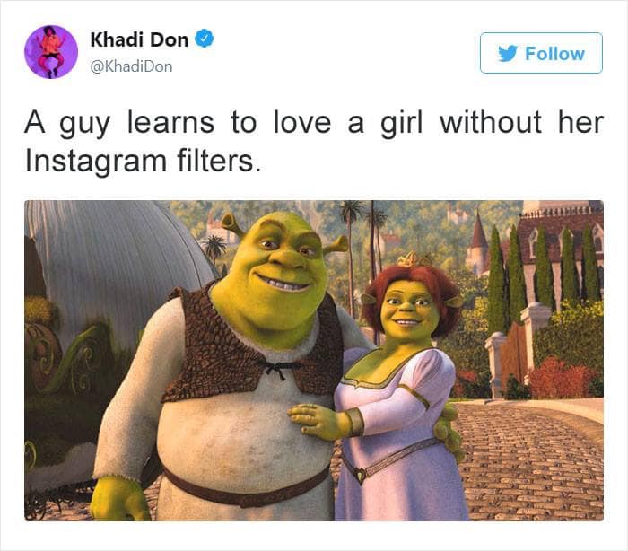 a guy learns to love a girl without her instagram filters