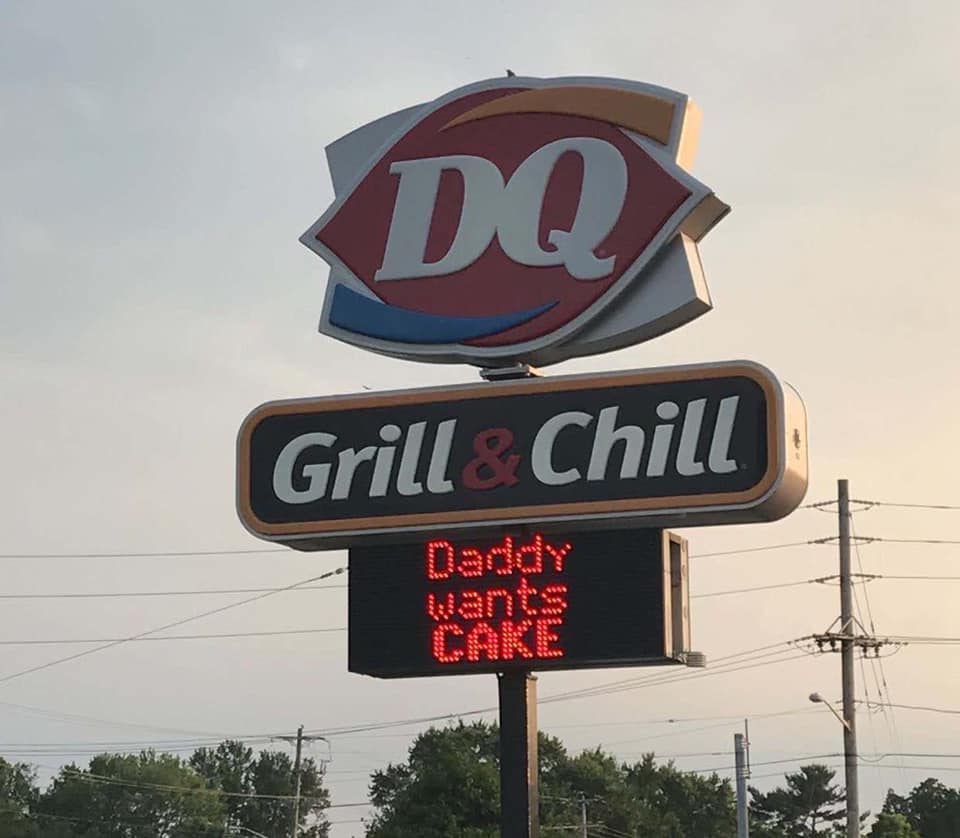 daddy wants cake, dq grill and chill
