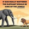 if size really mattered, the elephant would be king of the jungle