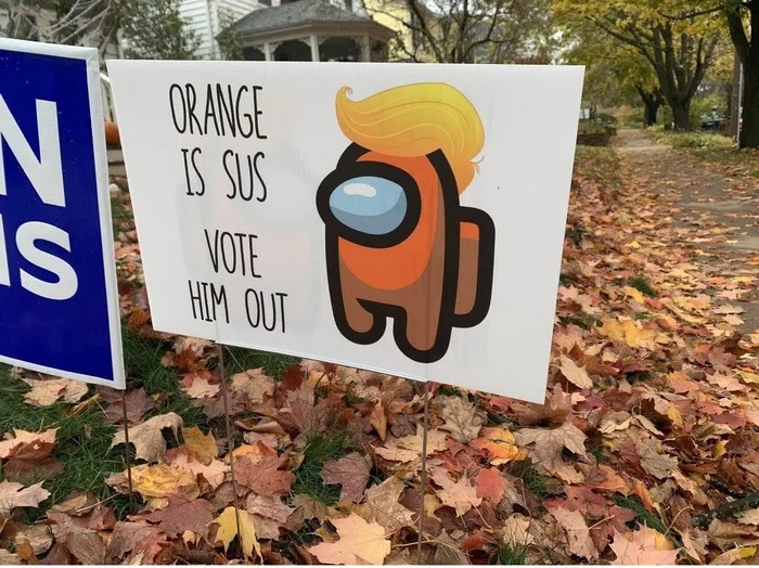 orange is sus, vote him out