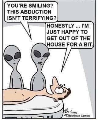 you're smiling?, this abduction isn't terrifying?, honestly i'm just happy to get out of the house for a bit, comic