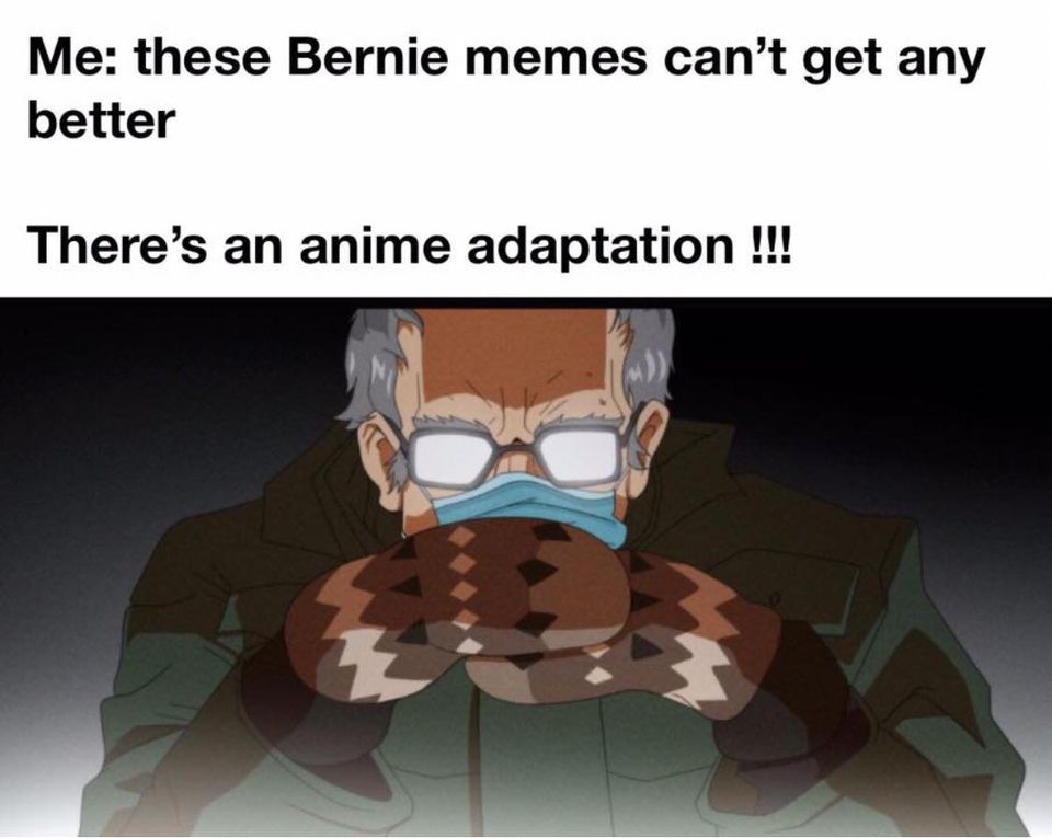 these bernie memes can't get any better, there's an anime adaptation