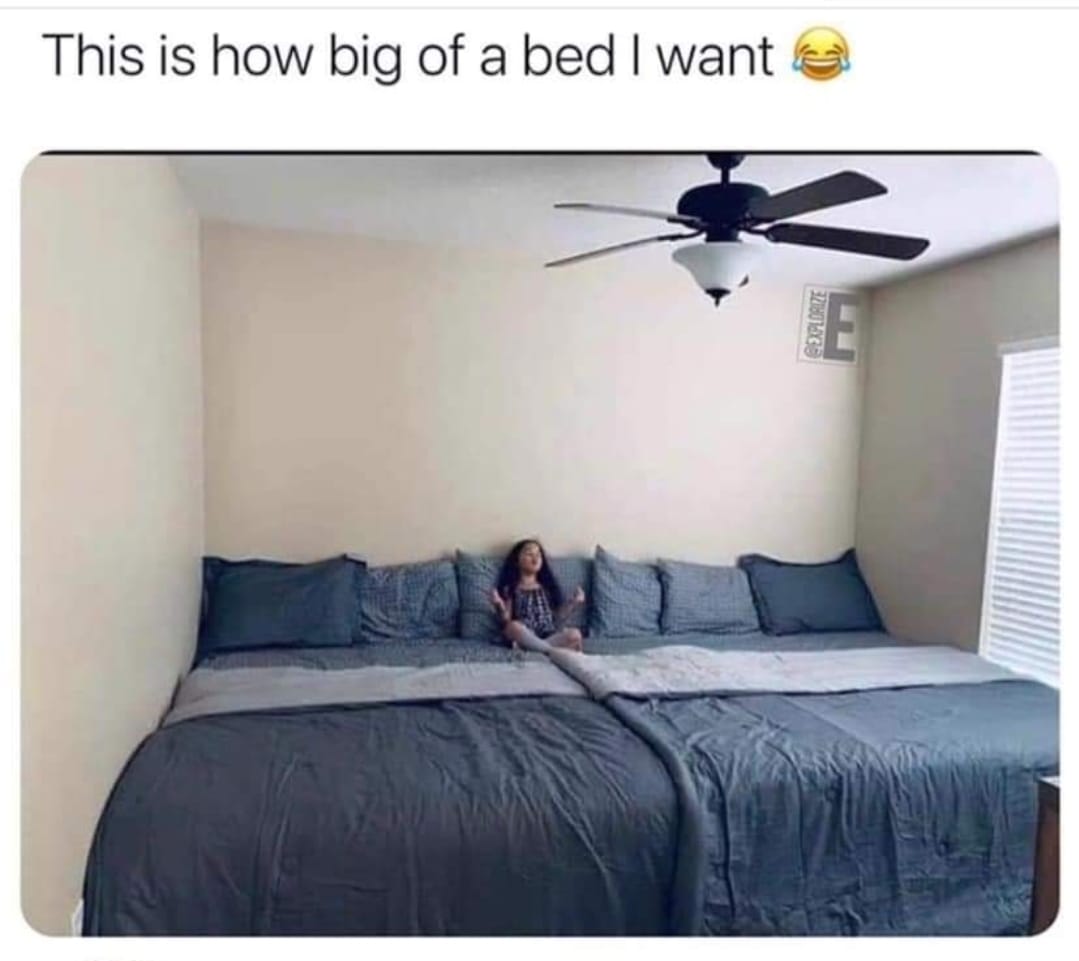 this is how big of a bed i want