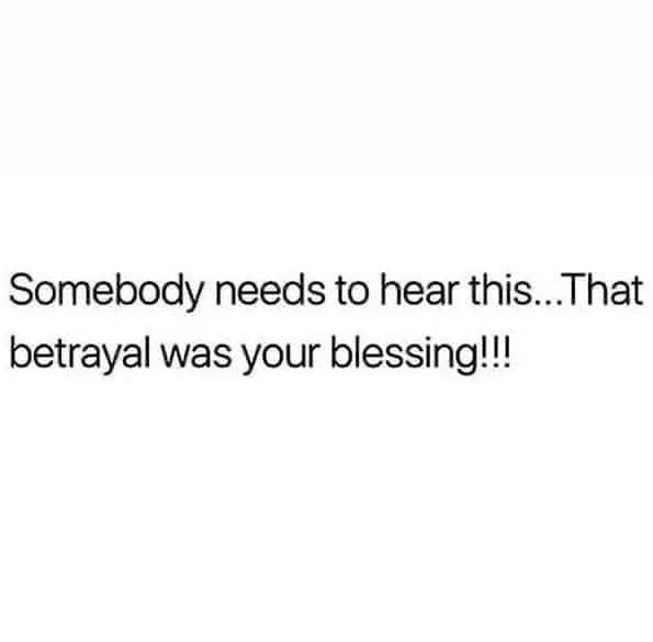 someone needs to hear this, that betrayal was your blessing