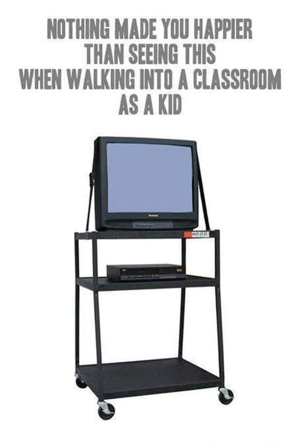 nothing made you happier than seeing this when walking into a classroom as a kid