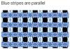the blue stripes are parallel