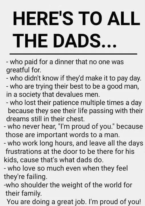 here's to all the dads