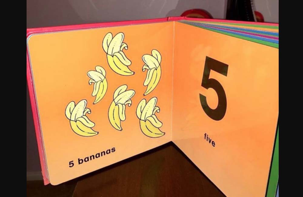 teaching kids to count five bananas, trick questions, fail, you had one job