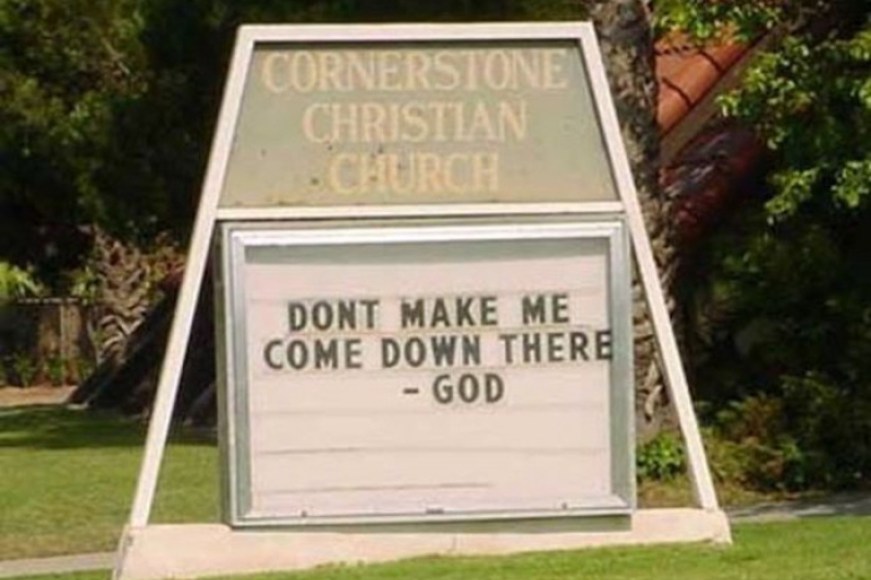 don't make me come down there, god, cornerstone christian church