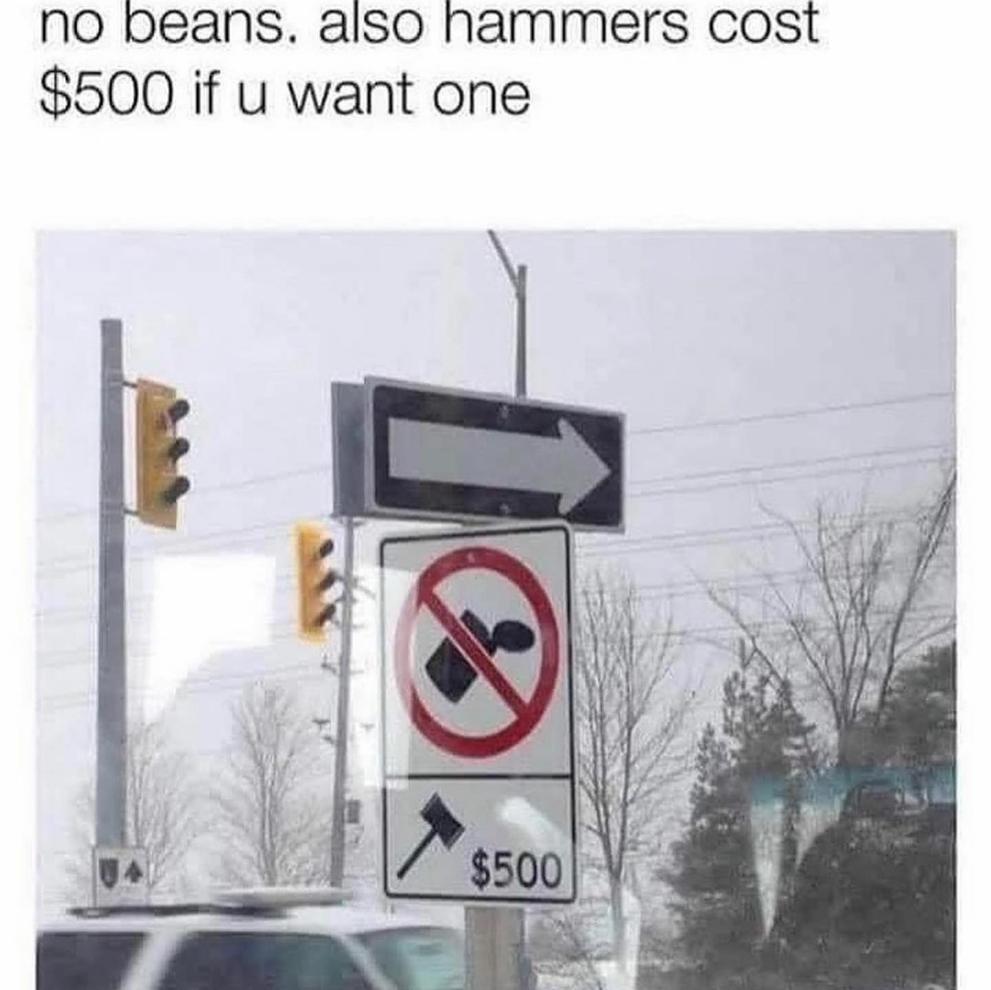 no beans, also hammers cost 500$ if you want one
