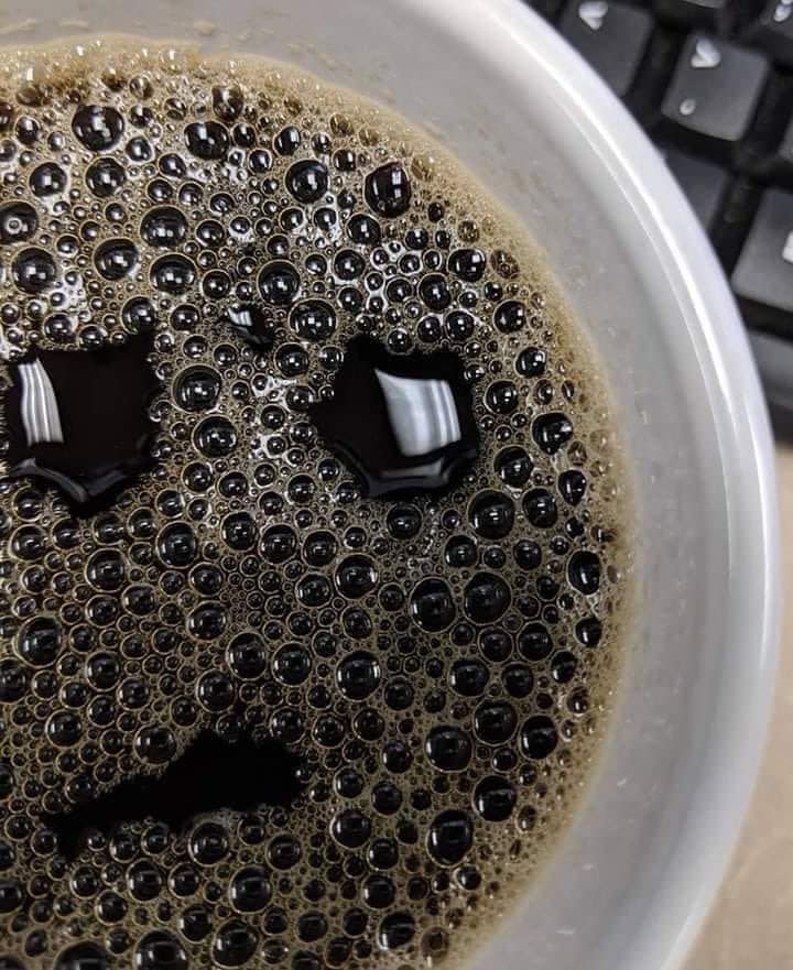 face in coffee
