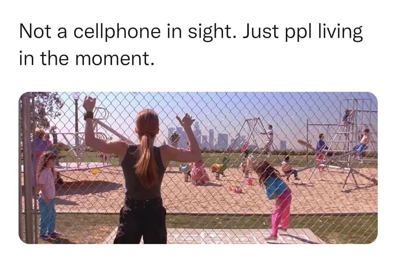 not a cellphone in sight, just ppl living in the moment