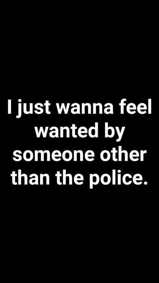 i just want to feel wanted by someone other than the police