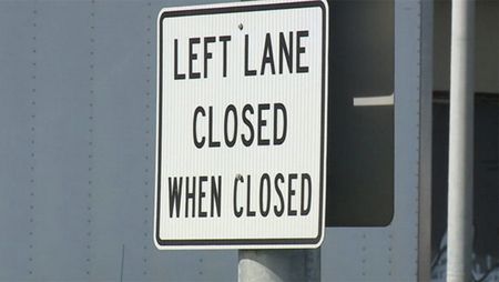 left lane closed when closed, funny and clever signs, lol