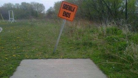 sidewalk ends, entrance only, funny and clever signs, lol