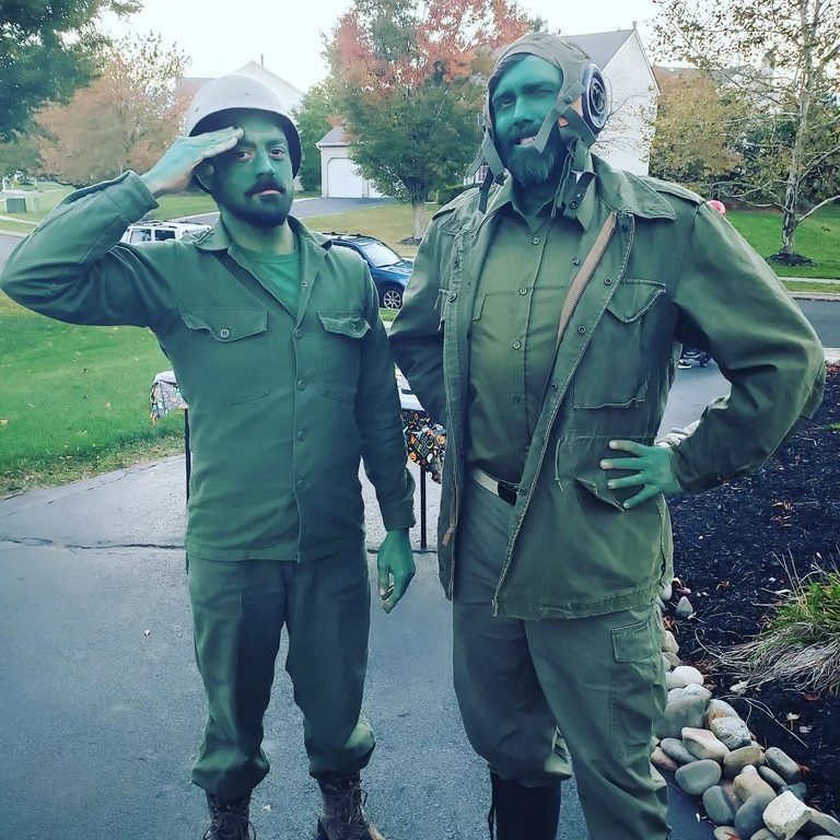 green army men, halloween, win, fail