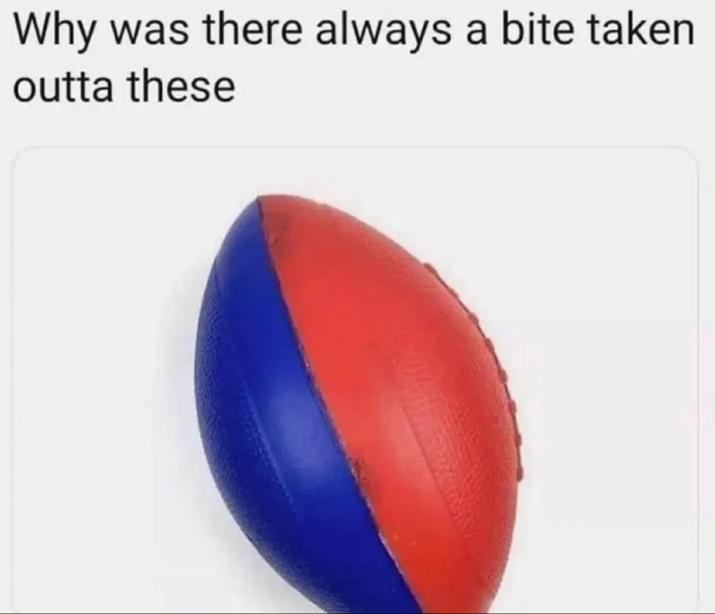 why was there always a bite taken outta these