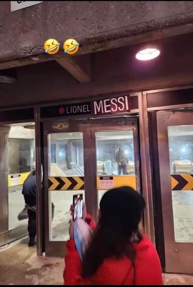 lionel messi metro station in montreal, hacked irl, argentina, world cup, soccer, football