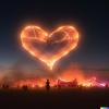 burning heart at burning man