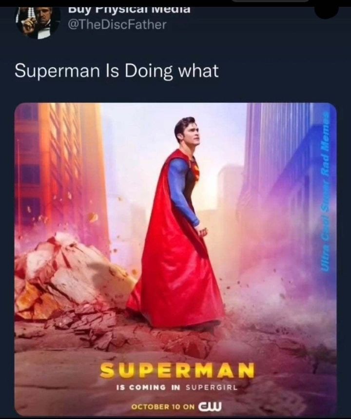 superman is doing what?, superman is coming in supergirl