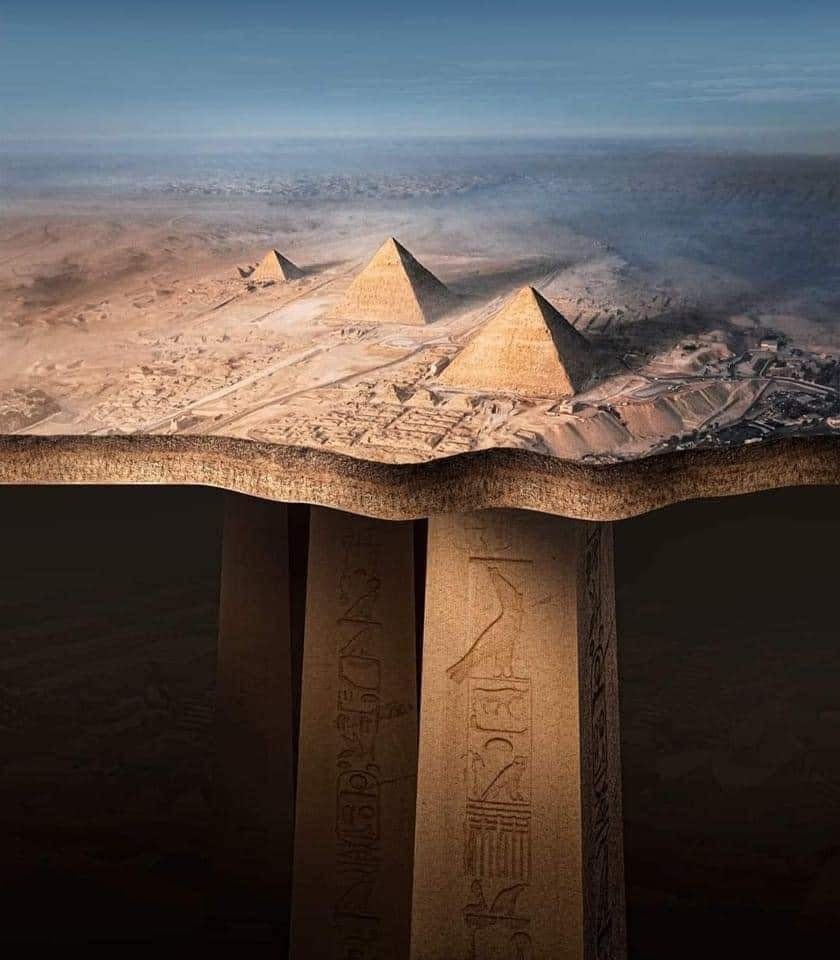 what is beneath the pyramids