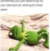 sometimes you just need to lay on your bed and do nothing for three years