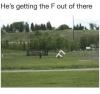 he's getting the f out of there